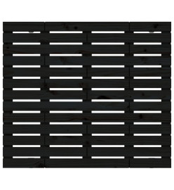 Tête de lit murale Noir 106x3x91,5 cm Bois massif de pin
