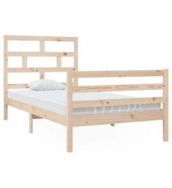 Cadre de lit Bois de pin massif 100x200 cm