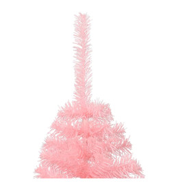 Demi sapin de Noël artificiel avec support Rose 240 cm PVC