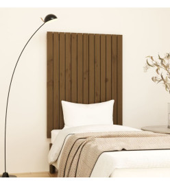 Tête de lit murale Marron miel 82,5x3x110 cm Bois massif de pin