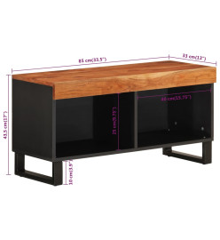 Meuble TV 85x33x43,5 cm bois d'acacia massif