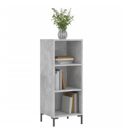 Buffet gris béton 34,5x32,5x90 cm bois d'ingénierie