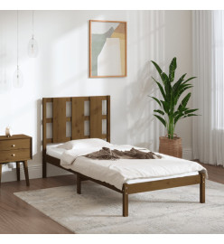 Cadre de lit Marron miel Bois de pin massif 100x200 cm