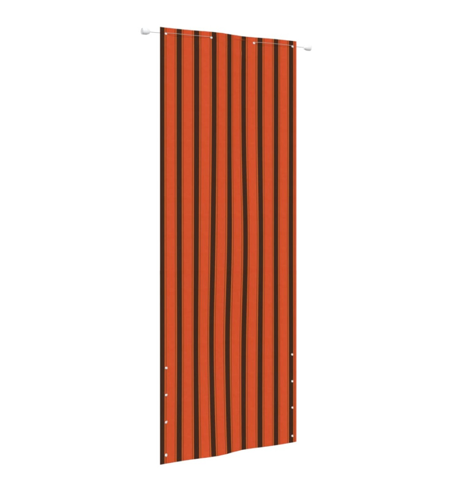 Écran de balcon Orange et marron 80x240 cm Tissu Oxford