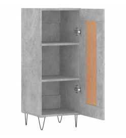 Buffet Gris béton 34,5x34x90 cm Bois d'ingénierie