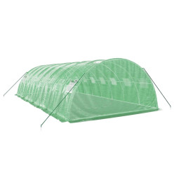 Serre avec cadre en acier vert 32 m² 8x4x2 m