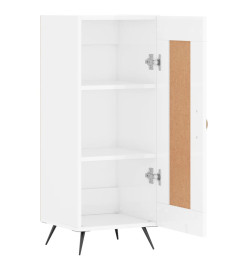 Buffet Blanc brillant 34,5x34x90 cm Bois d'ingénierie