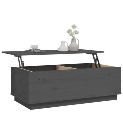 Table basse Gris 100x50x35 cm Bois massif de pin