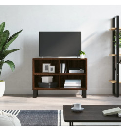 Meuble TV chêne marron 69,5 x 30 x 50 cm bois d'ingénierie