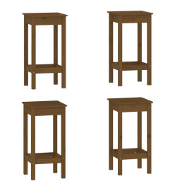 Ensemble de bar 5 pcs Marron miel Bois de pin massif