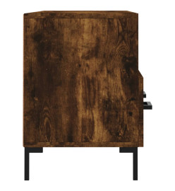 Meuble TV chêne fumé 102x36x50 cm bois d'ingénierie