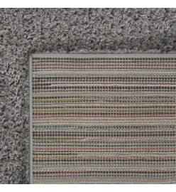 Tapis shaggy à poils longs Gris 120x170 cm