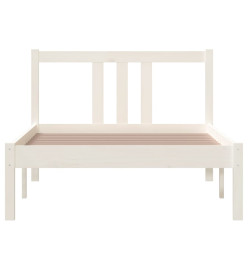 Cadre de lit Blanc Bois massif 90x200 cm