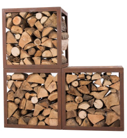 RedFire Abri de stockage du bois de chauffage Hodr Rouillé 88519