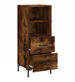 Buffet Chêne fumé 34,5x34x90 cm Bois d'ingénierie