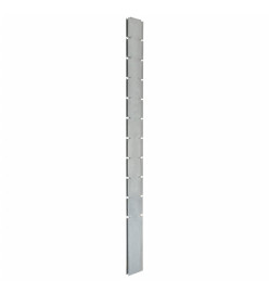 Poteaux de clôture 10 pcs argenté 260 cm acier galvanisé