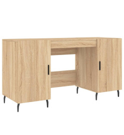 Bureau chêne sonoma 140x50x75 cm bois d'ingénierie