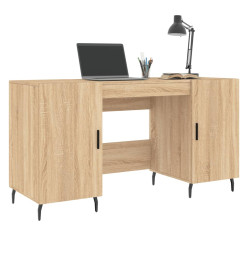 Bureau chêne sonoma 140x50x75 cm bois d'ingénierie