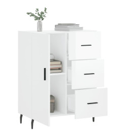 Buffet Blanc brillant 69,5x34x90 cm Bois d'ingénierie