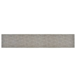 Tapis de cuisine lavable impression losange 60x300 cm velours