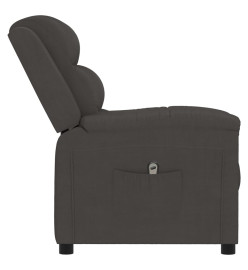 Fauteuil inclinable électrique Gris foncé Velours