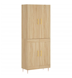 Buffet haut Chêne sonoma 69,5x34x180 cm Bois d'ingénierie