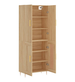 Buffet haut Chêne sonoma 69,5x34x180 cm Bois d'ingénierie