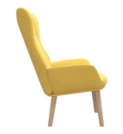 Chaise de relaxation Jaune moutarde Tissu