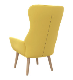 Chaise de relaxation Jaune moutarde Tissu