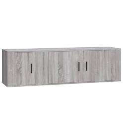 Ensemble de meubles TV 2 pcs Sonoma gris Bois d'ingénierie