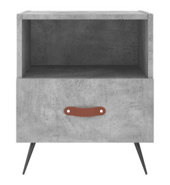 Table de chevet gris béton 40x35x47,5 cm bois d’ingénierie