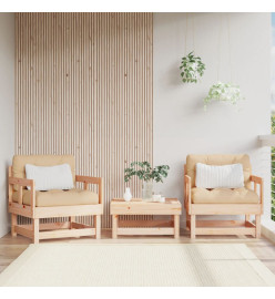 Chaises de jardin avec coussins lot de 2 bois de pin massif