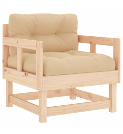 Chaises de jardin avec coussins lot de 2 bois de pin massif