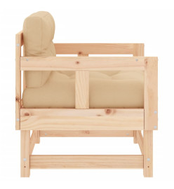 Chaises de jardin avec coussins lot de 2 bois de pin massif