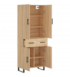 Buffet haut Chêne sonoma 69,5x34x180 cm Bois d'ingénierie