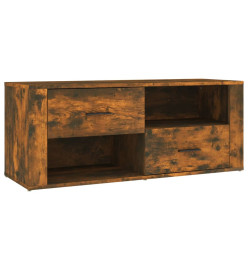 Meuble TV Chêne fumé 100x35x40 cm Bois d'ingénierie