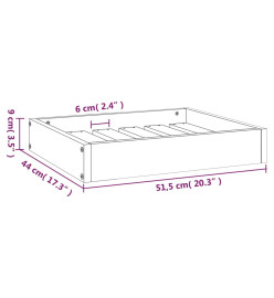 Lit pour chien Marron miel 51,5x44x9 cm Bois de pin solide