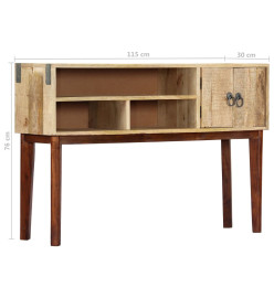 Table console 115x30x76 cm Bois de manguier massif brut