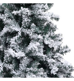 Sapin de Noël artificiel avec neige floquée vert 150 cm PVC