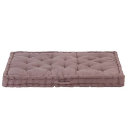 Coussin de plancher de palette Coton 120x80x10 cm Taupe