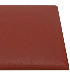 Panneaux muraux 12pcs Rouge bordeaux 30x30cm Similicuir 1,08 m²