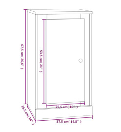 Buffet gris béton 37,5x35,5x67,5 cm bois d'ingénierie