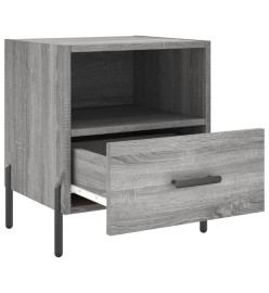 Tables de chevet 2 pcs gris sonoma 40x35x47,5 cm