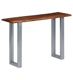 Table console 115 x 35 x 76 cm Bois d'acacia massif et fer