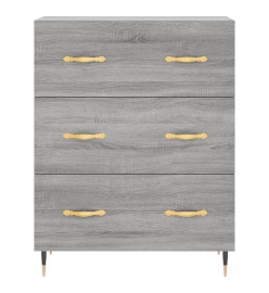 Buffet haut Sonoma gris 69,5x34x180 cm Bois d'ingénierie