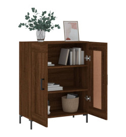 Buffet chêne marron 69,5x34x90 cm bois d'ingénierie