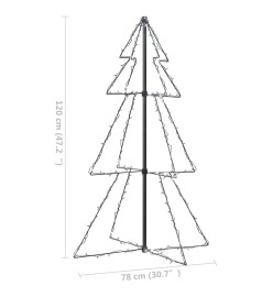 Arbre de Noël cône 160 LED d'intérieur/d'extérieur 78x120 cm