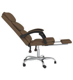 Fauteuil inclinable de bureau Marron Tissu