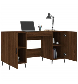 Bureau chêne marron 140x50x75 cm bois d'ingénierie