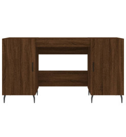 Bureau chêne marron 140x50x75 cm bois d'ingénierie